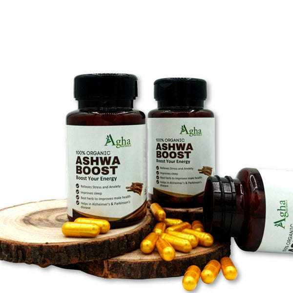 Ashwa Boost – Natural Ashwagandha Capsules for Energy & Stress Relief – Buy 2 Get 1 Free