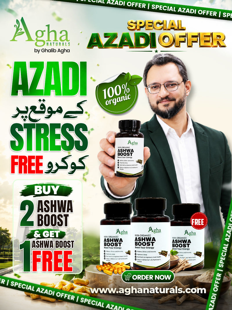Ashwa Boost – Natural Ashwagandha Capsules for Energy & Stress Relief – Buy 2 Get 1 Free